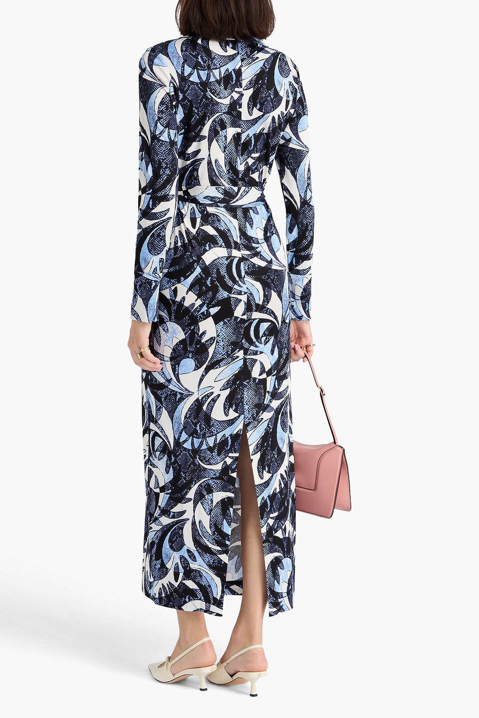 Diane Von Furstenberg Caprera Printed Jersey Maxi Dress In Blue