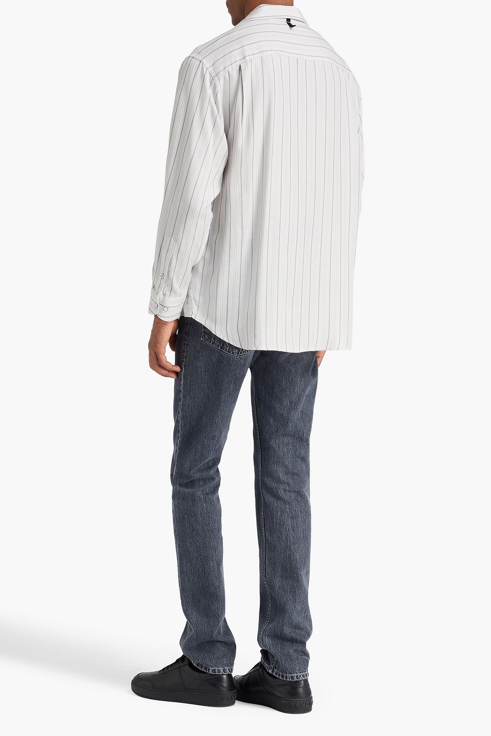  Rag & Bone - Matthew Striped Modal-jacquard Shirt - Gray - S 