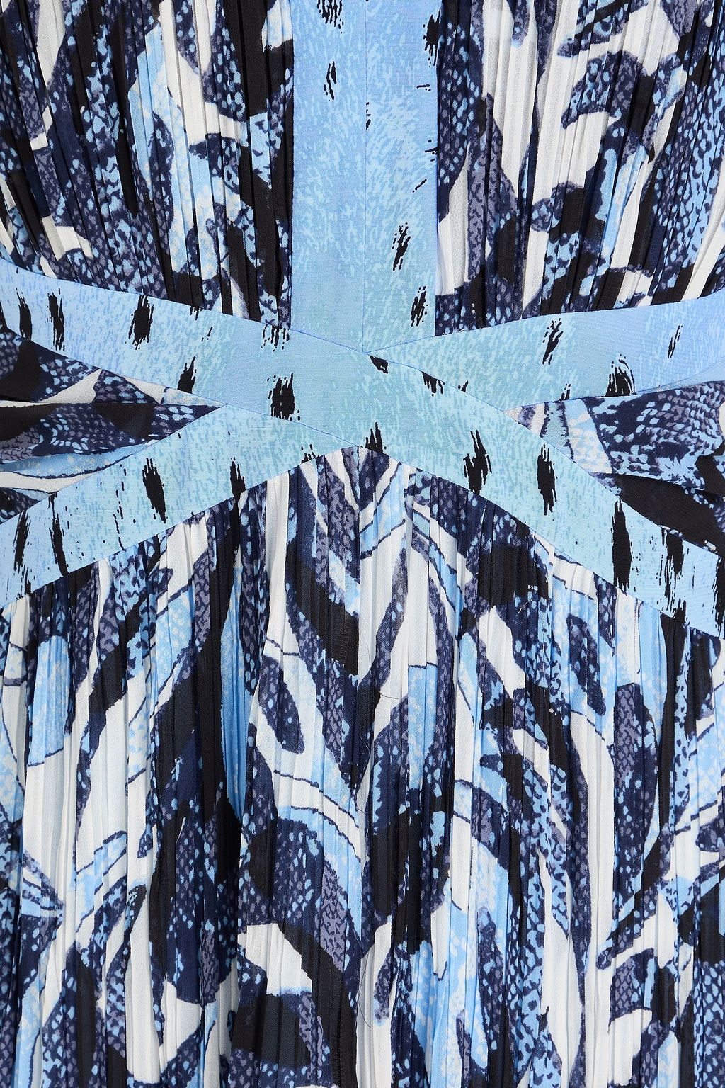 DIANE VON FURSTENBERG Levada printed plissé-georgette maxi dress
