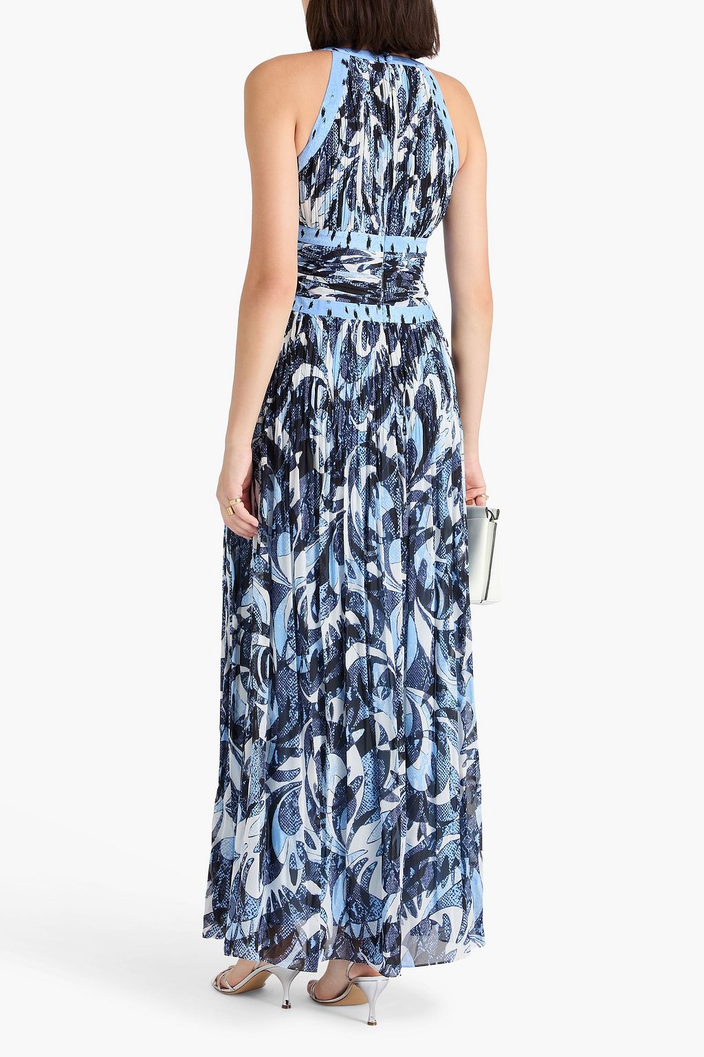 DIANE VON FURSTENBERG Levada printed plissé-georgette maxi dress