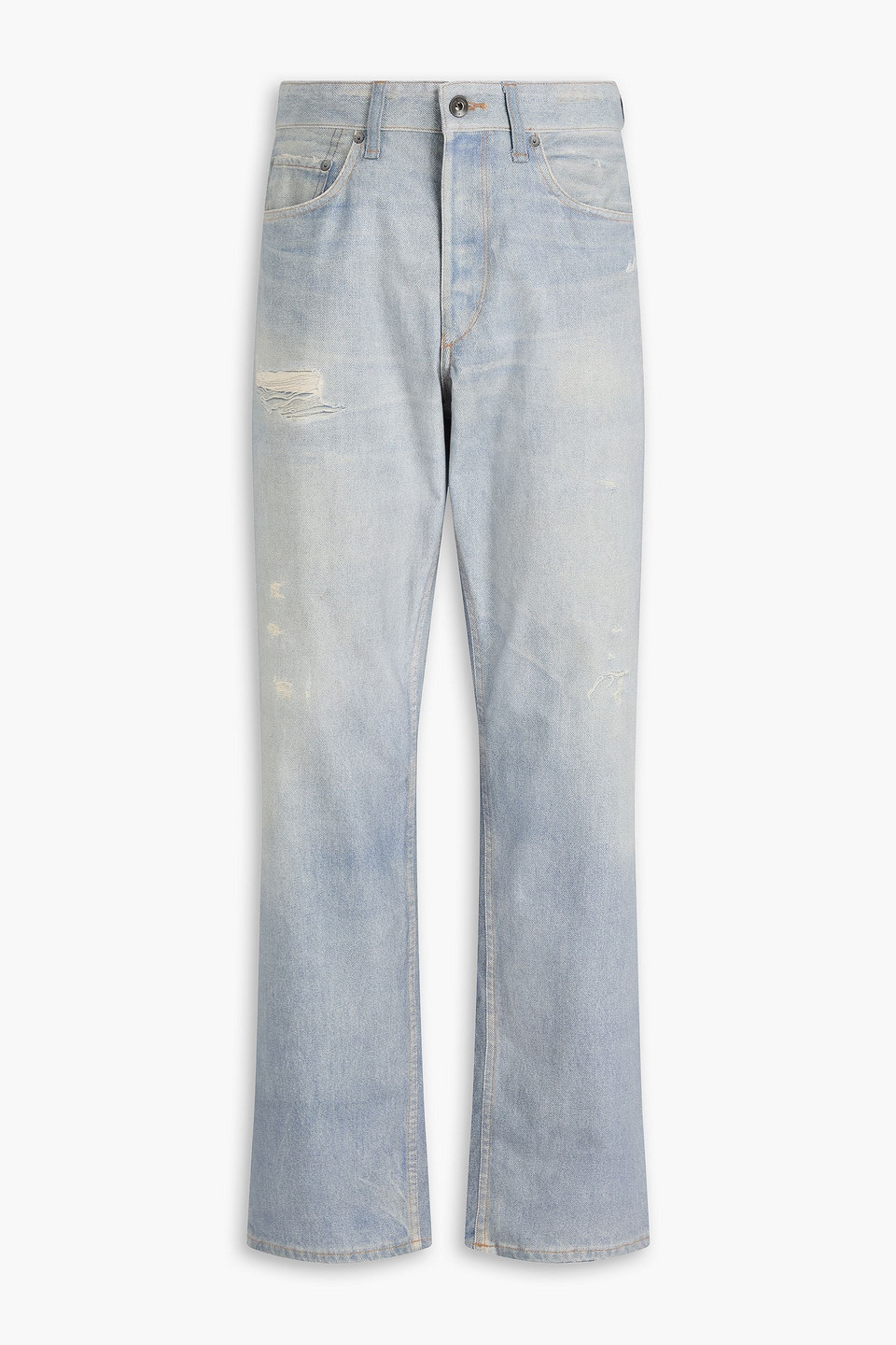 Rag & Bone Fit 4 Miramar Denim-effect Print Cotton-blend Canvas Pants In Multi