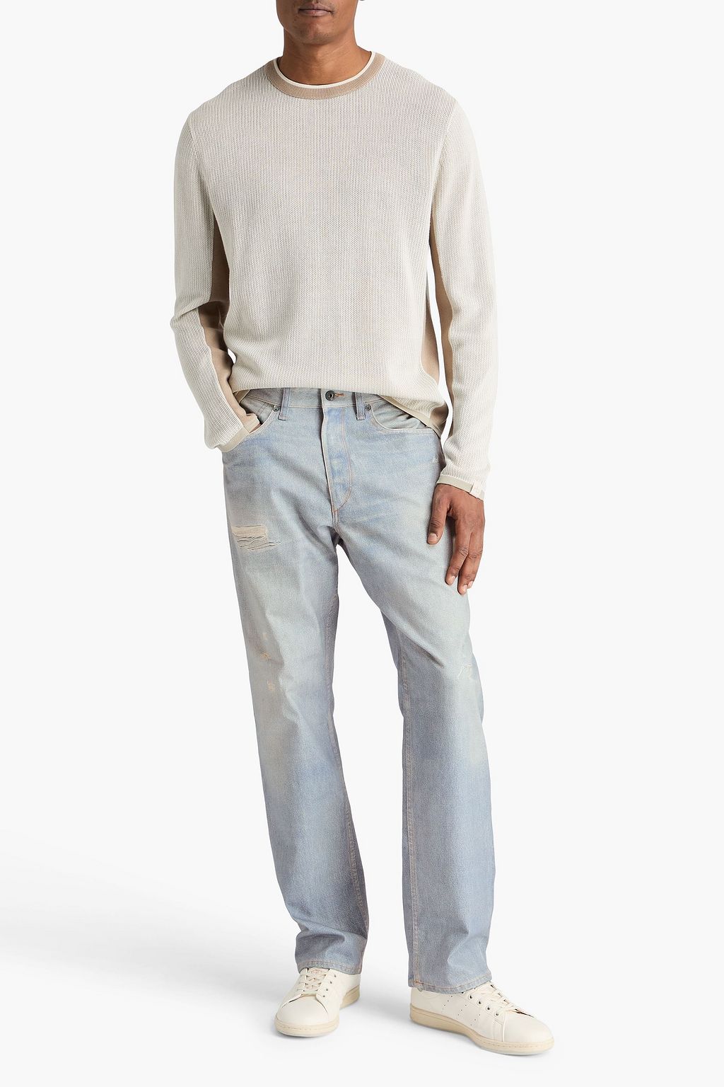RAG & BONE Fit 4 Miramar denim-effect print cotton-blend canvas pants