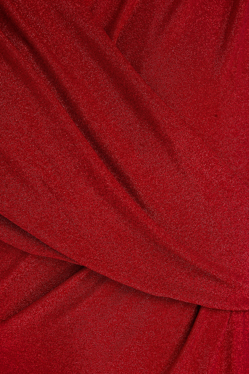 Diane Von Furstenberg Tomas Draped Metallic Jersey Maxi Dress In Red