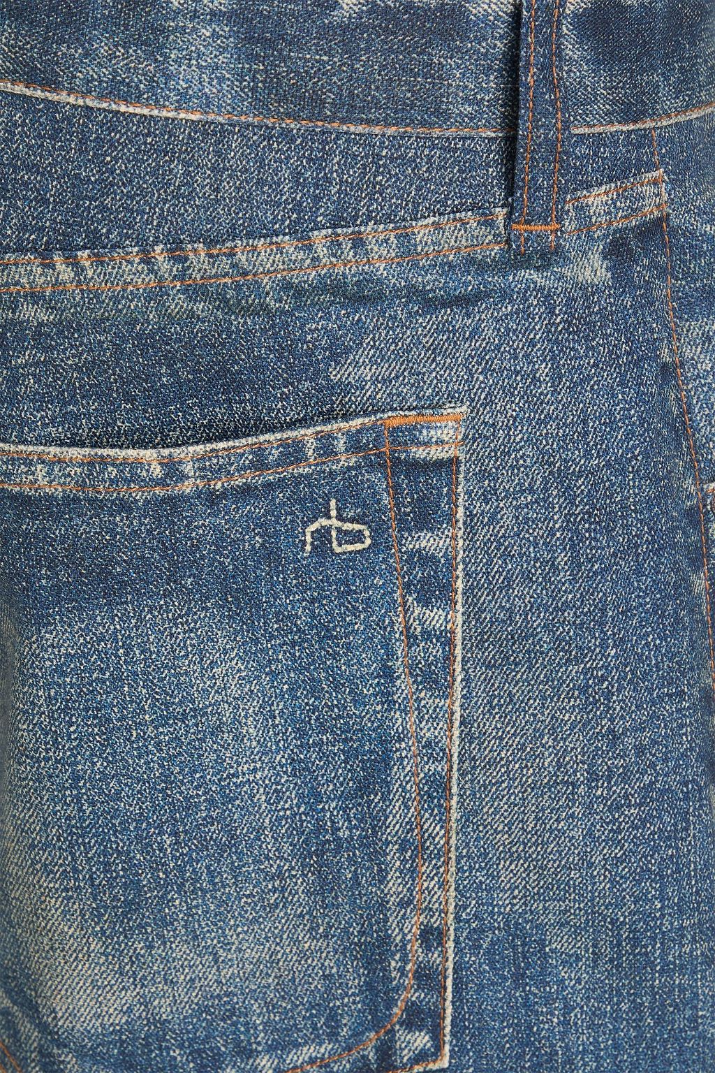 RAG & BONE Fit 4 Miramar denim-effect print cotton-blend canvas pants