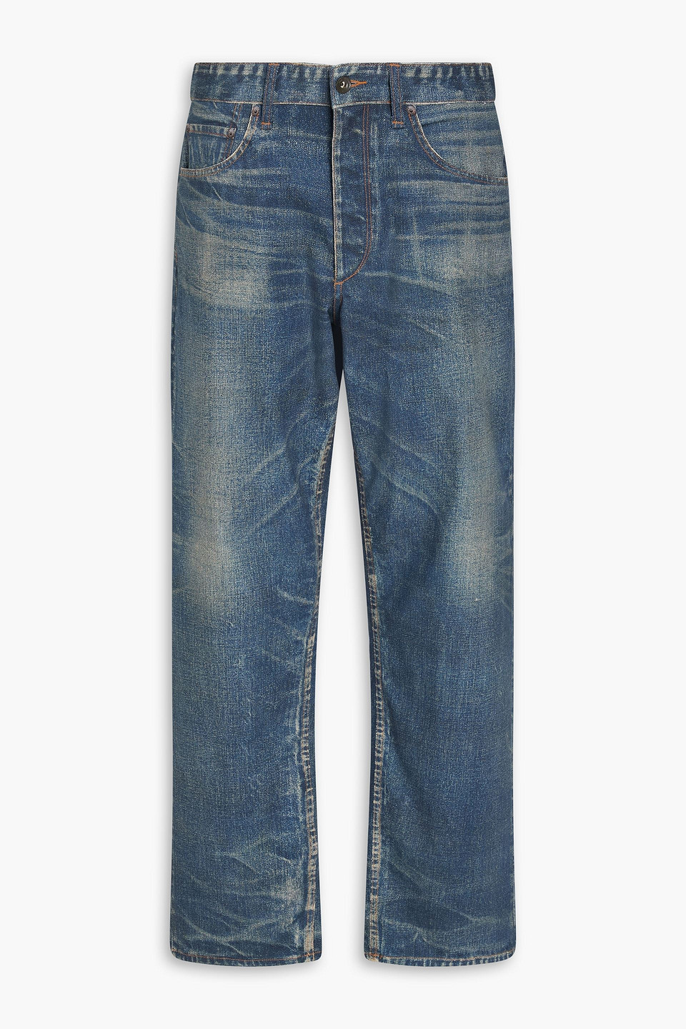 Rag & Bone Fit 4 Miramar Denim-effect Print Cotton-blend Canvas Pants In Blue