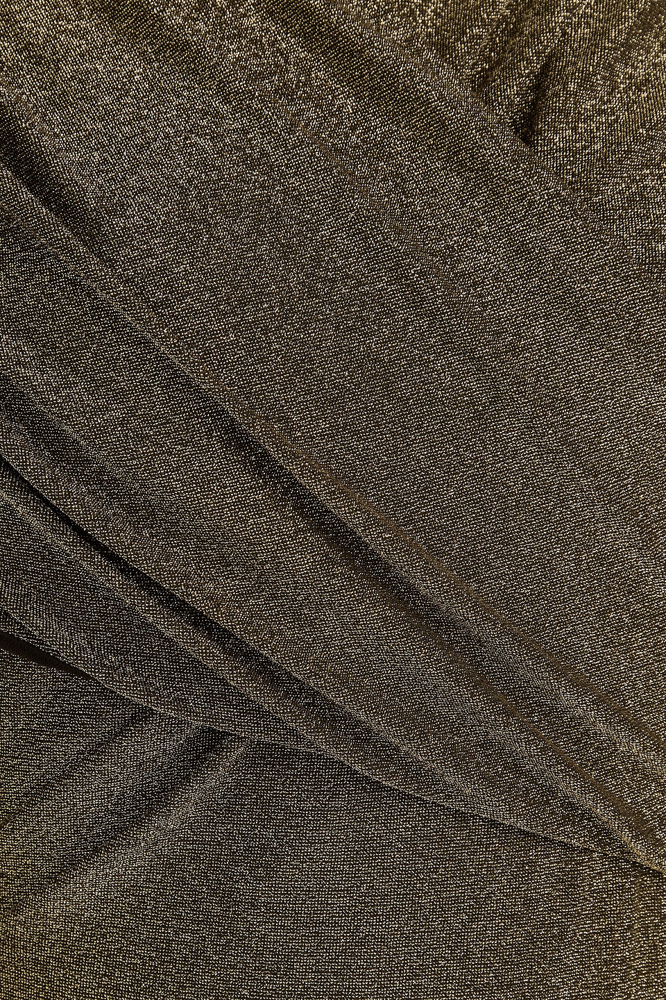 Diane Von Furstenberg Tomas Ruched Metallic Jersey Maxi Dress In Gold