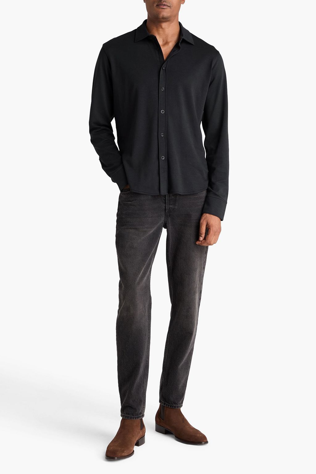 RAG & BONE Pima cotton-jersey shirt