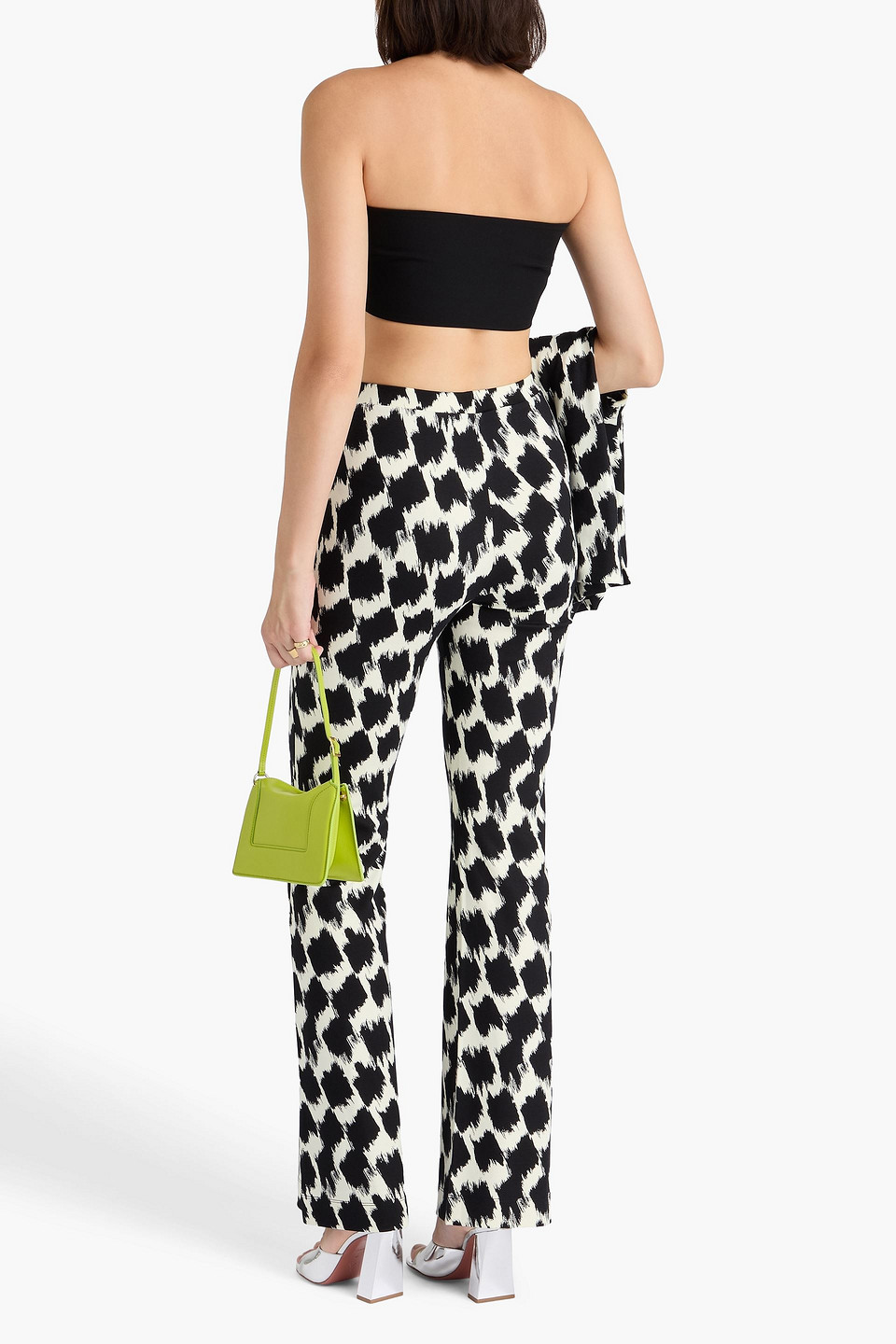 Diane Von Furstenberg Brooklyn Printed Jersey Flared Pants In Multi