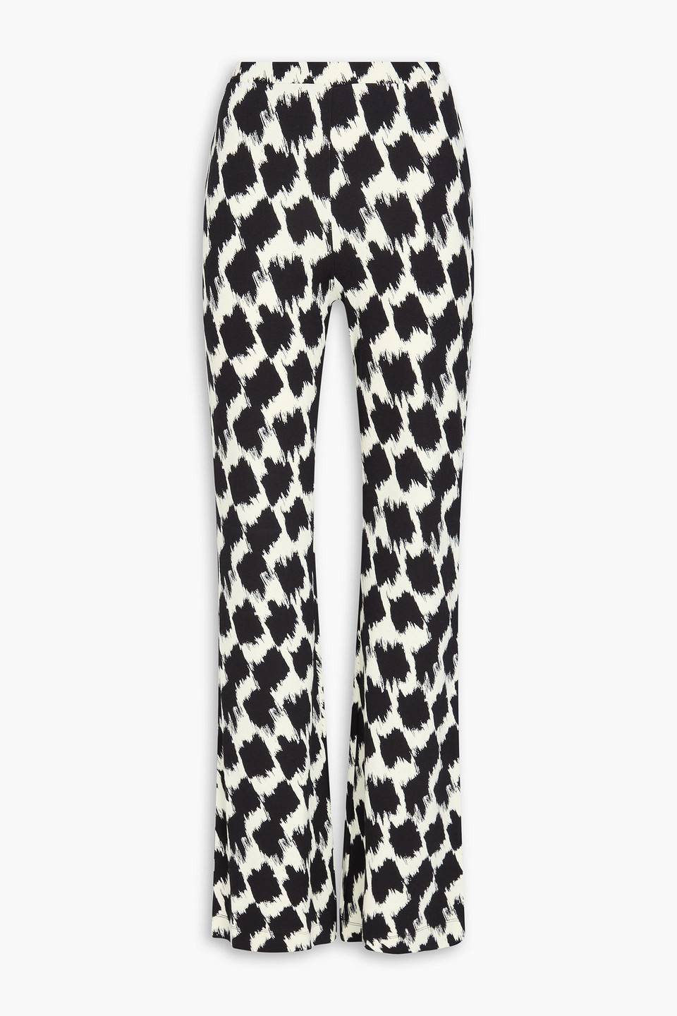 Diane Von Furstenberg Brooklyn Printed Jersey Flared Pants In Multi
