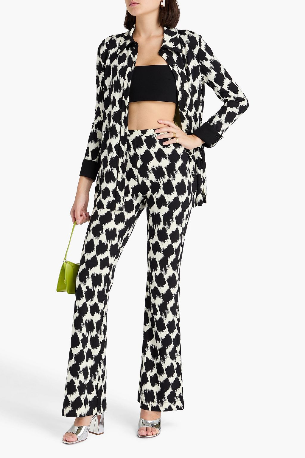 DIANE VON FURSTENBERG Brooklyn printed jersey flared pants
