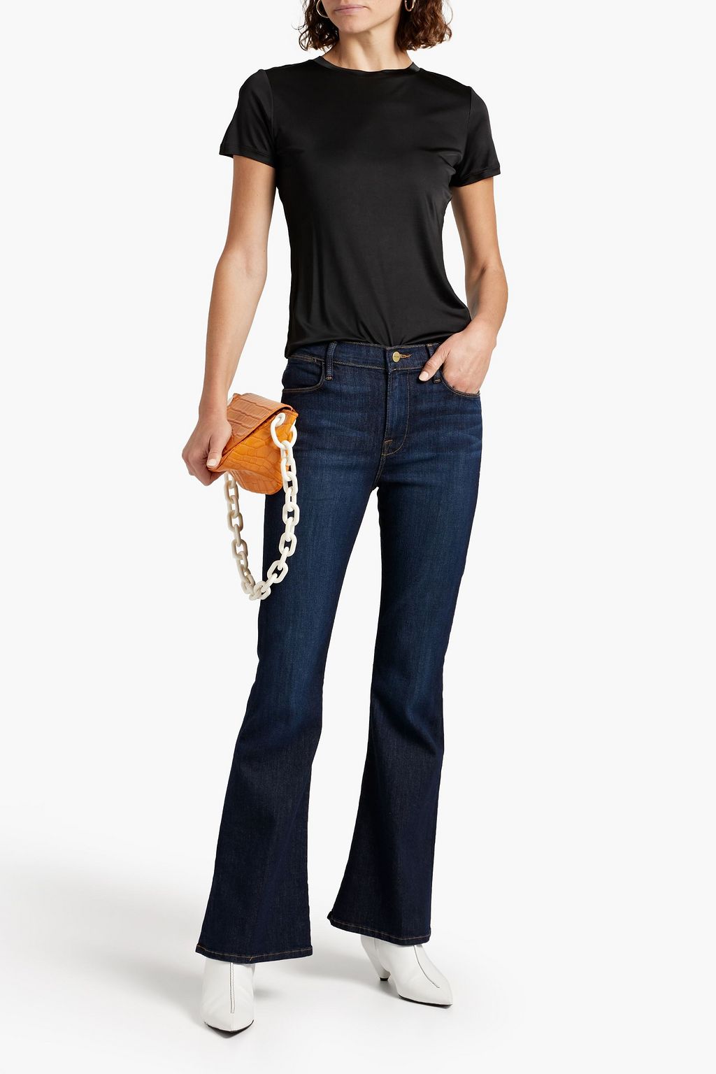 FRAME Le Pixie high-rise flared jeans