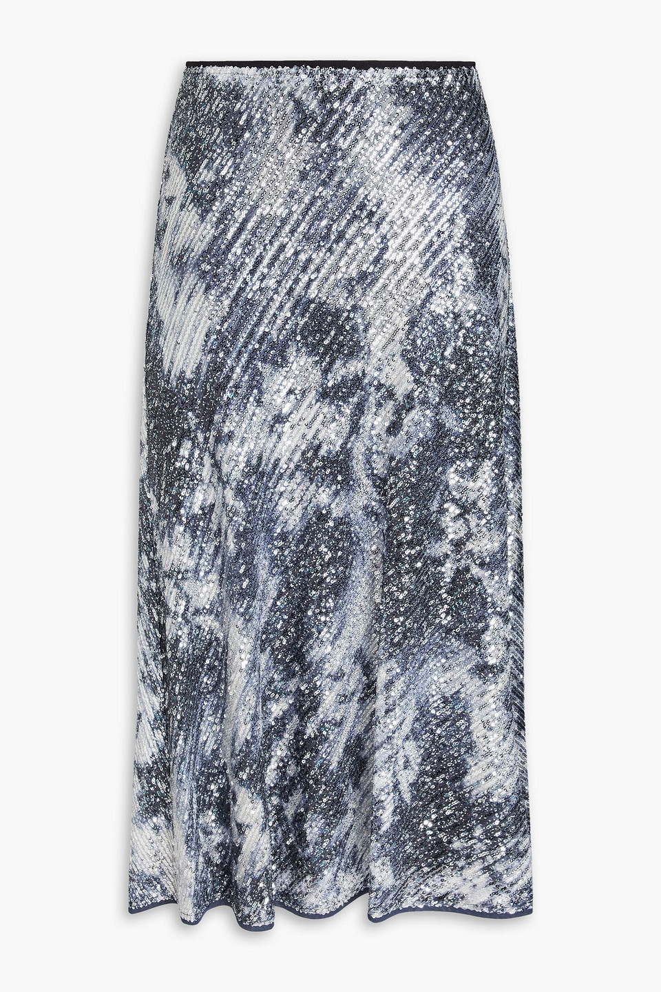 Diane Von Furstenberg Araminta Sequin-embellished Printed Tulle Midi Skirt In Multi