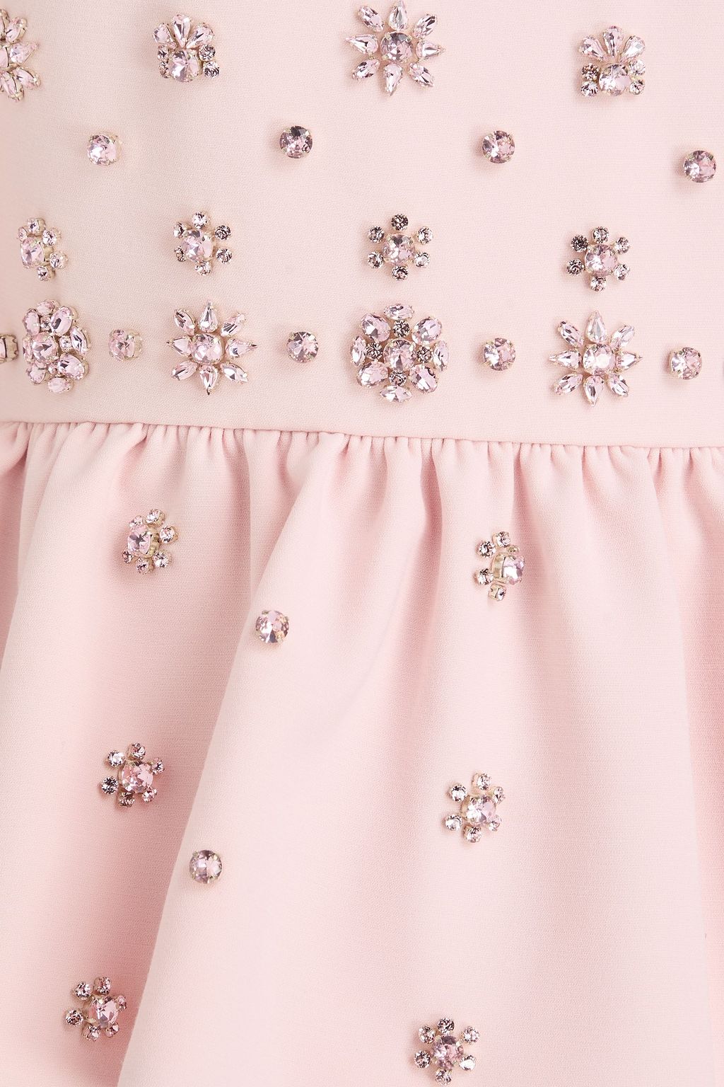 HUISHAN ZHANG Crystal-embellished crepe peplum gown