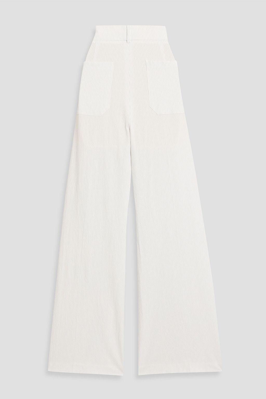 FRAME Le Slim Palazzo striped seersucker wide-leg pants