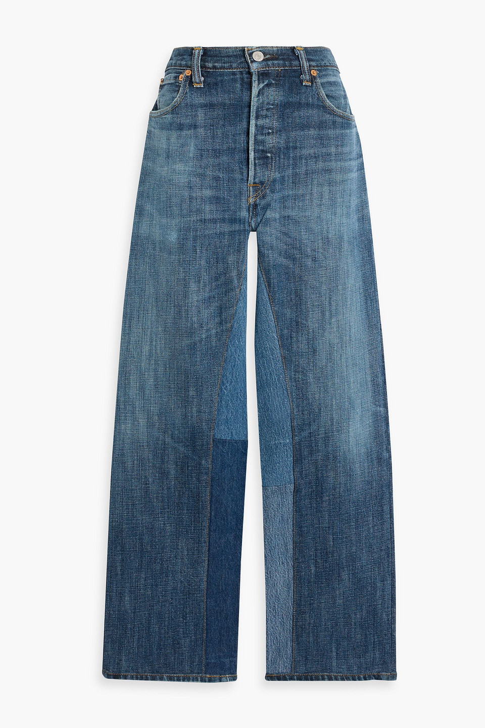 Re/done With Levi's High-rise Straight-leg Jeans In Animal Print