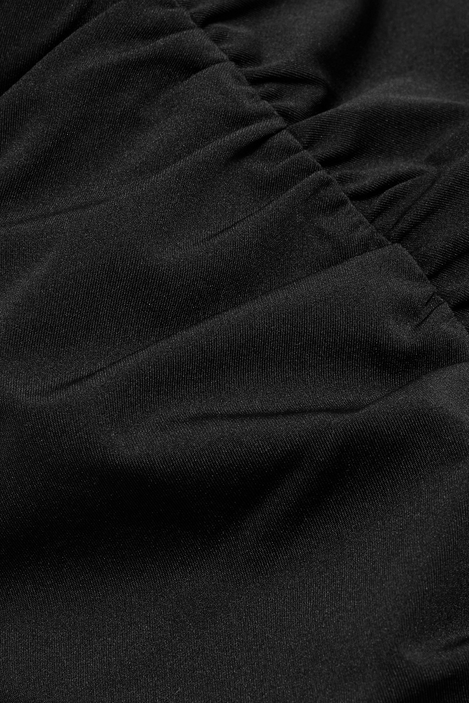 Frame Ruched Stretch-jersey Top In Black