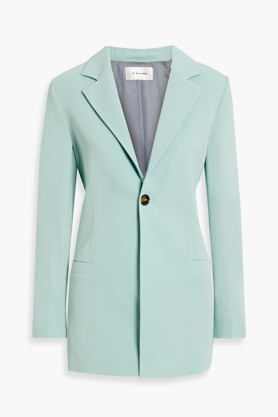 Frame Crepe Blazer In Green