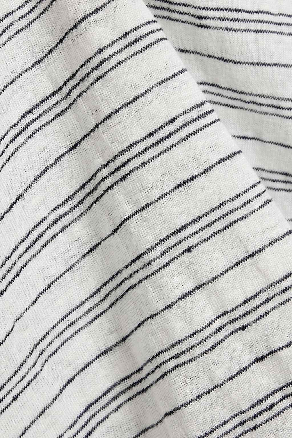 FRAME Striped linen-jersey T-shirt