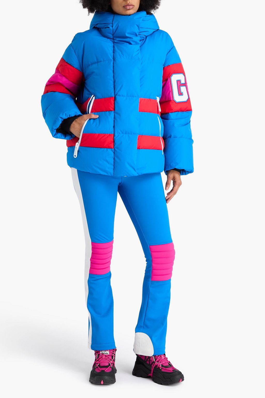 GOLDBERGH League striped quilted down ski jacket