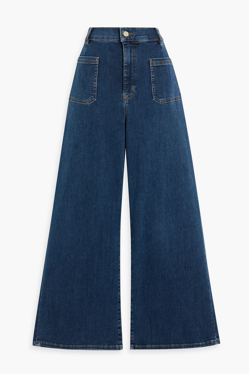 Frame Le Pixie Slim Palazzo High-rise Wide-leg Jeans In Blue