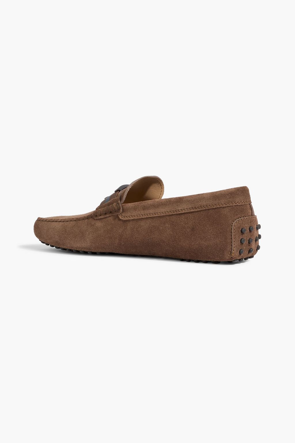 TOD'S T Timeless embellished suede driving shoes