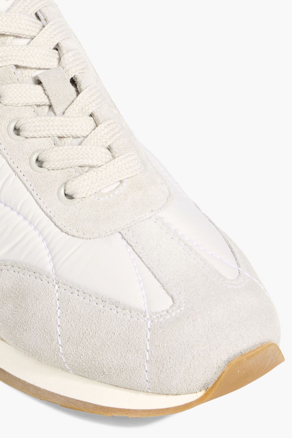 TOTEME The Sport quilted shell and suede sneakers