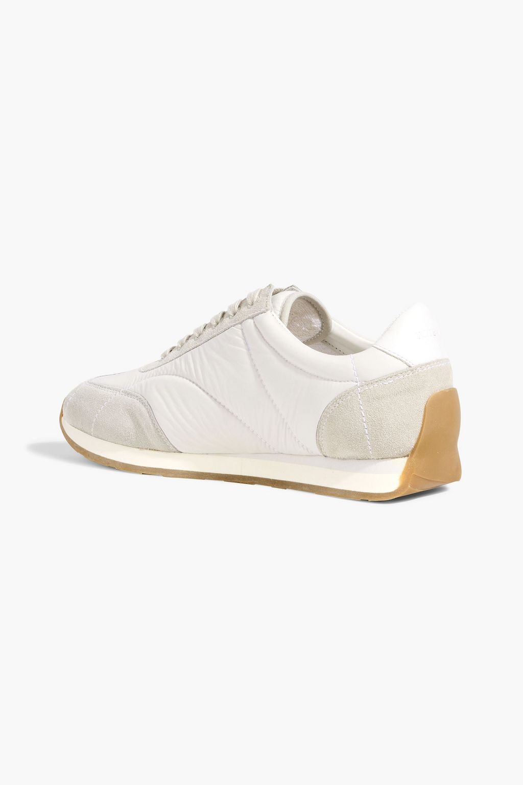 TOTEME The Sport quilted shell and suede sneakers