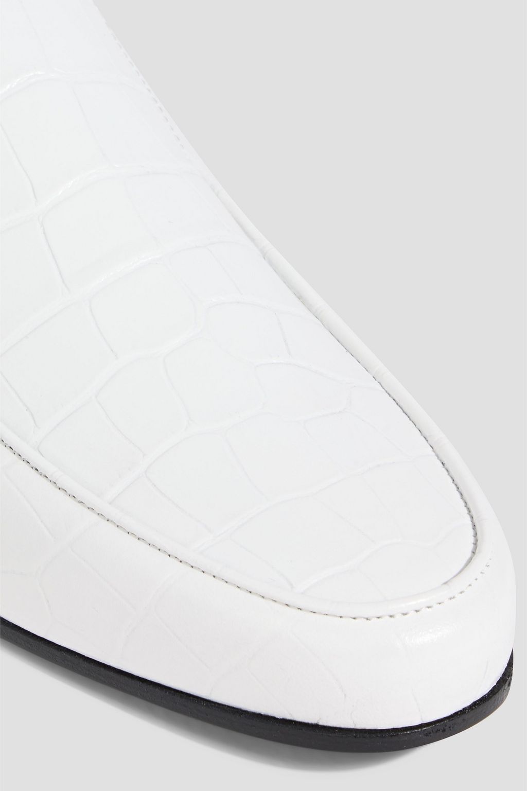 TOTEME Croc-effect leather loafers