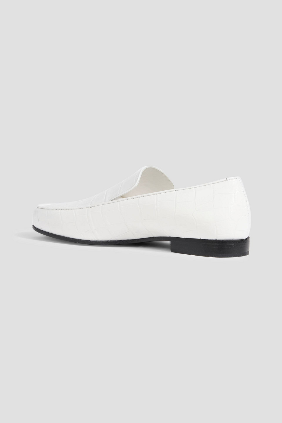 Totême Toteme Women Croco Oval Loafers In White