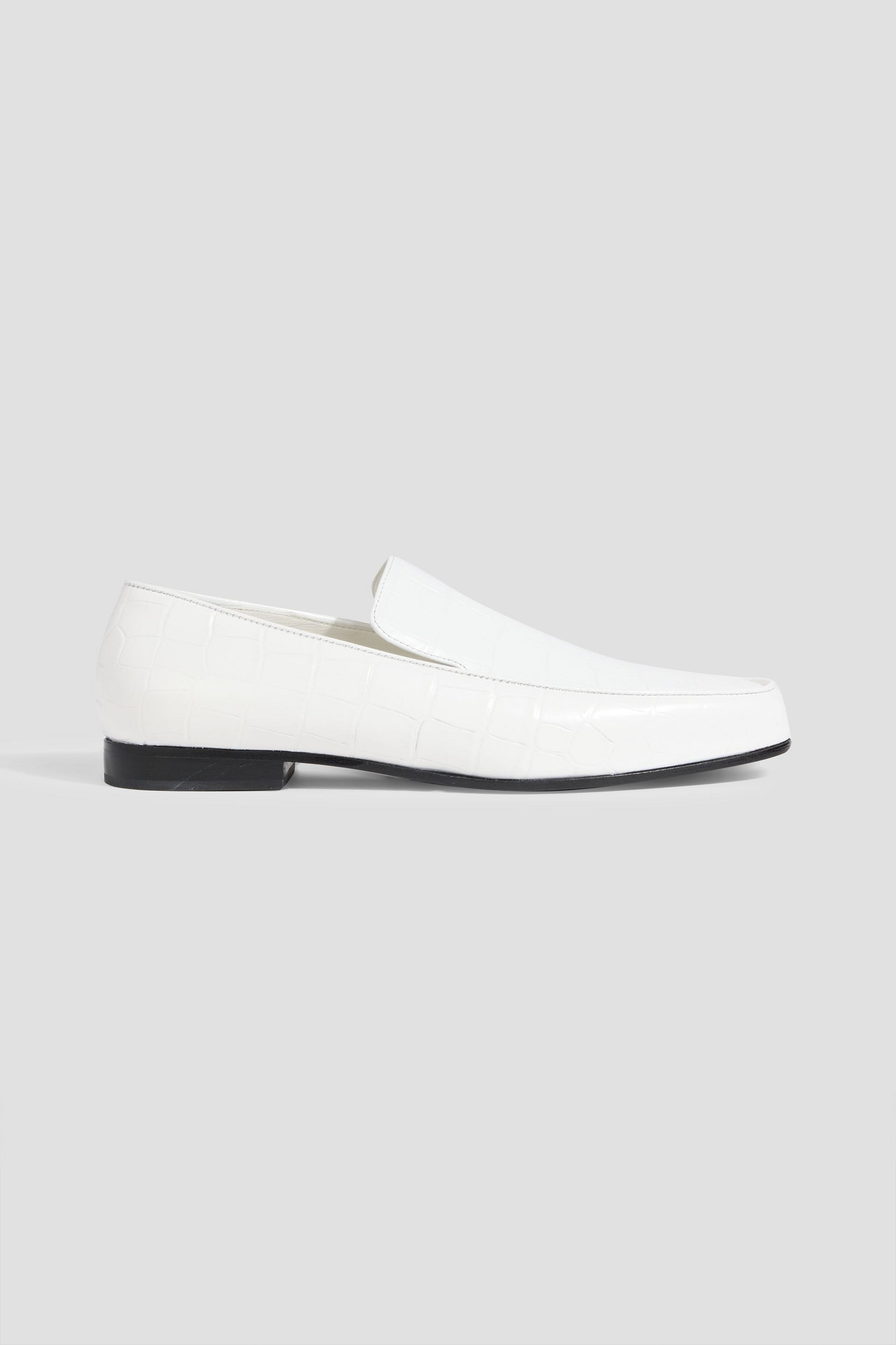 TOTEME Croc-effect leather loafers