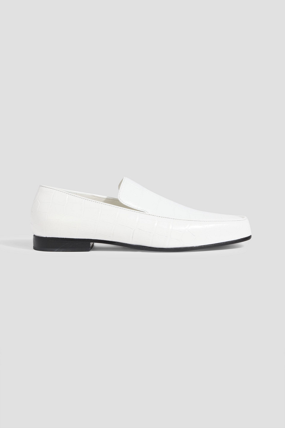 Totême Toteme Women Croco Oval Loafers In White