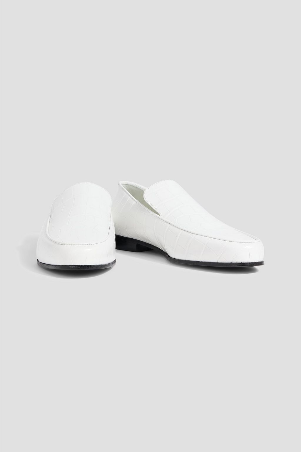 TOTEME Croc-effect leather loafers