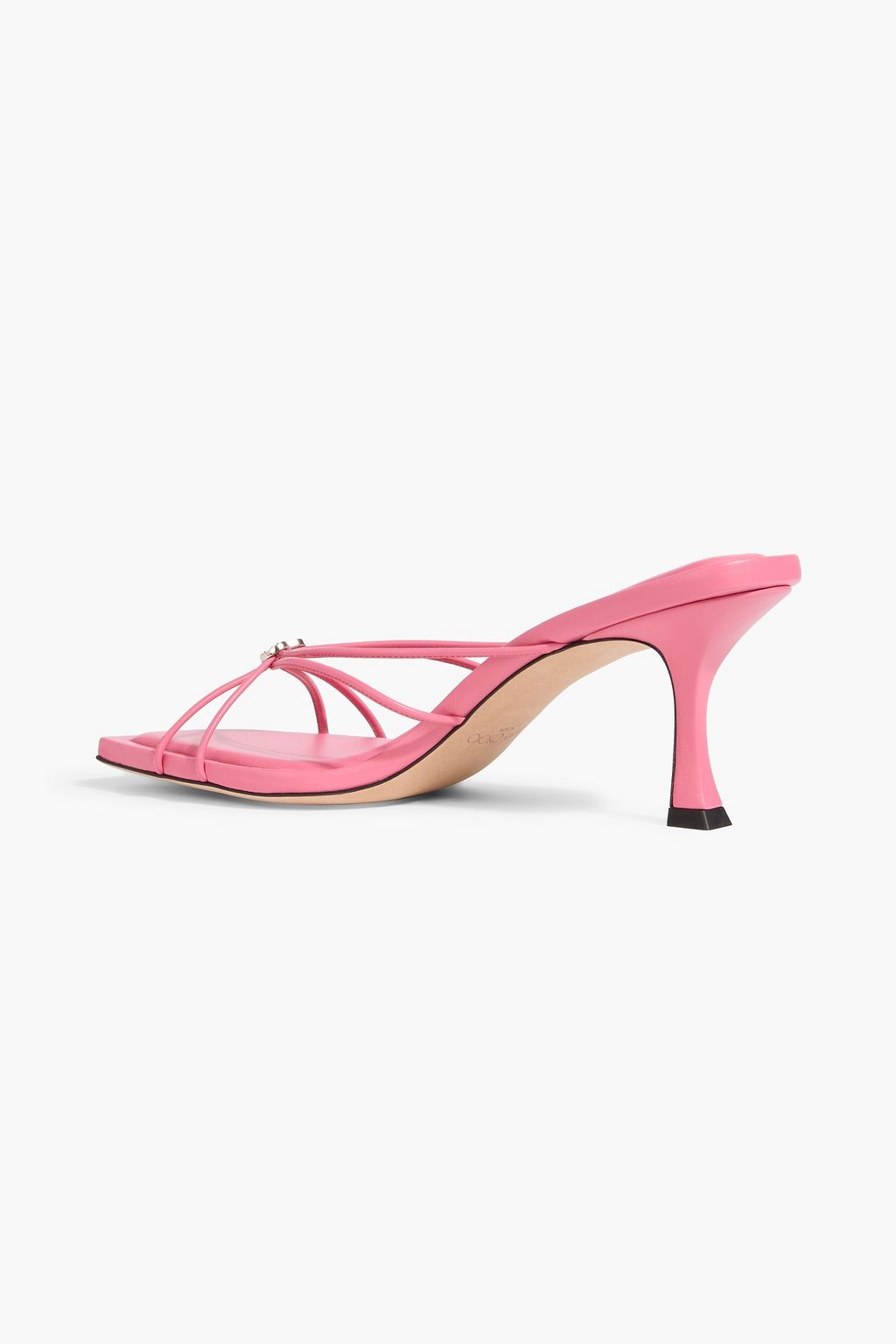 JIMMY CHOO Indiya 70 crystal-embellished leather mules