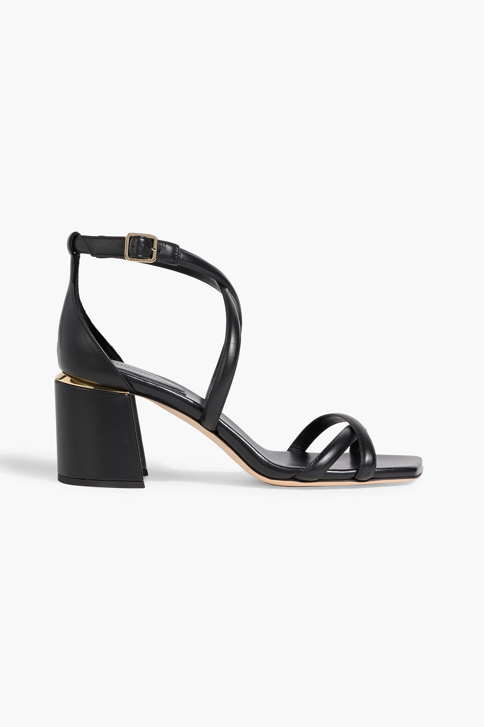 Jimmy Choo Rheea 65 Leather Sandals In Black