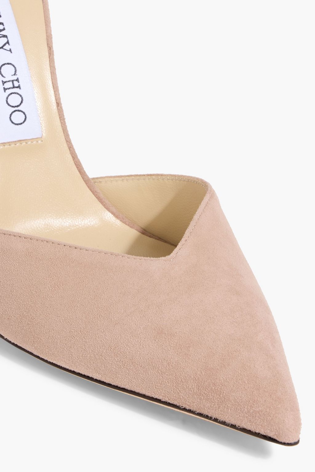 JIMMY CHOO Saeda 100 crystal-embellished suede pumps