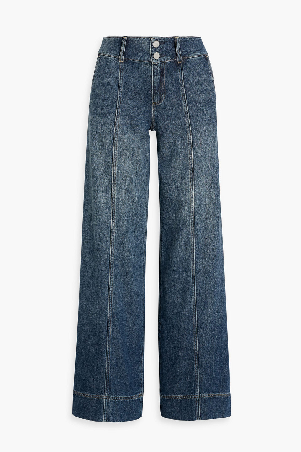 Alice And Olivia Mame High-rise Wide-leg Jeans In Blue