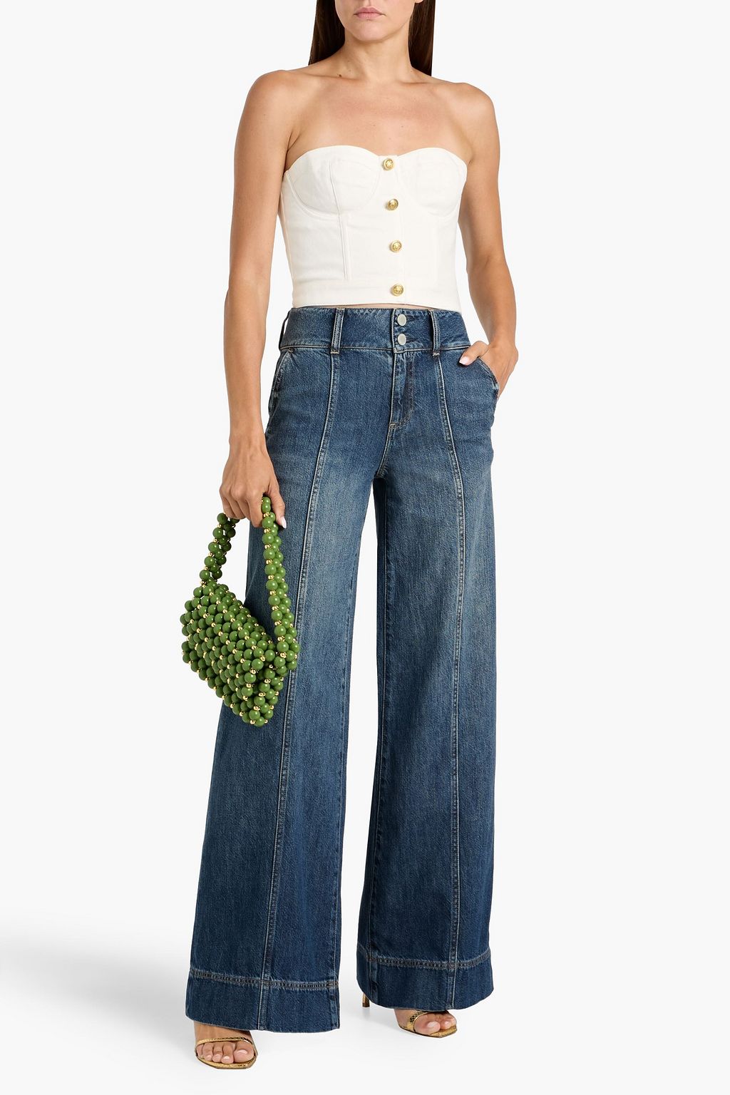 ALICE + OLIVIA Mame high-rise wide-leg jeans