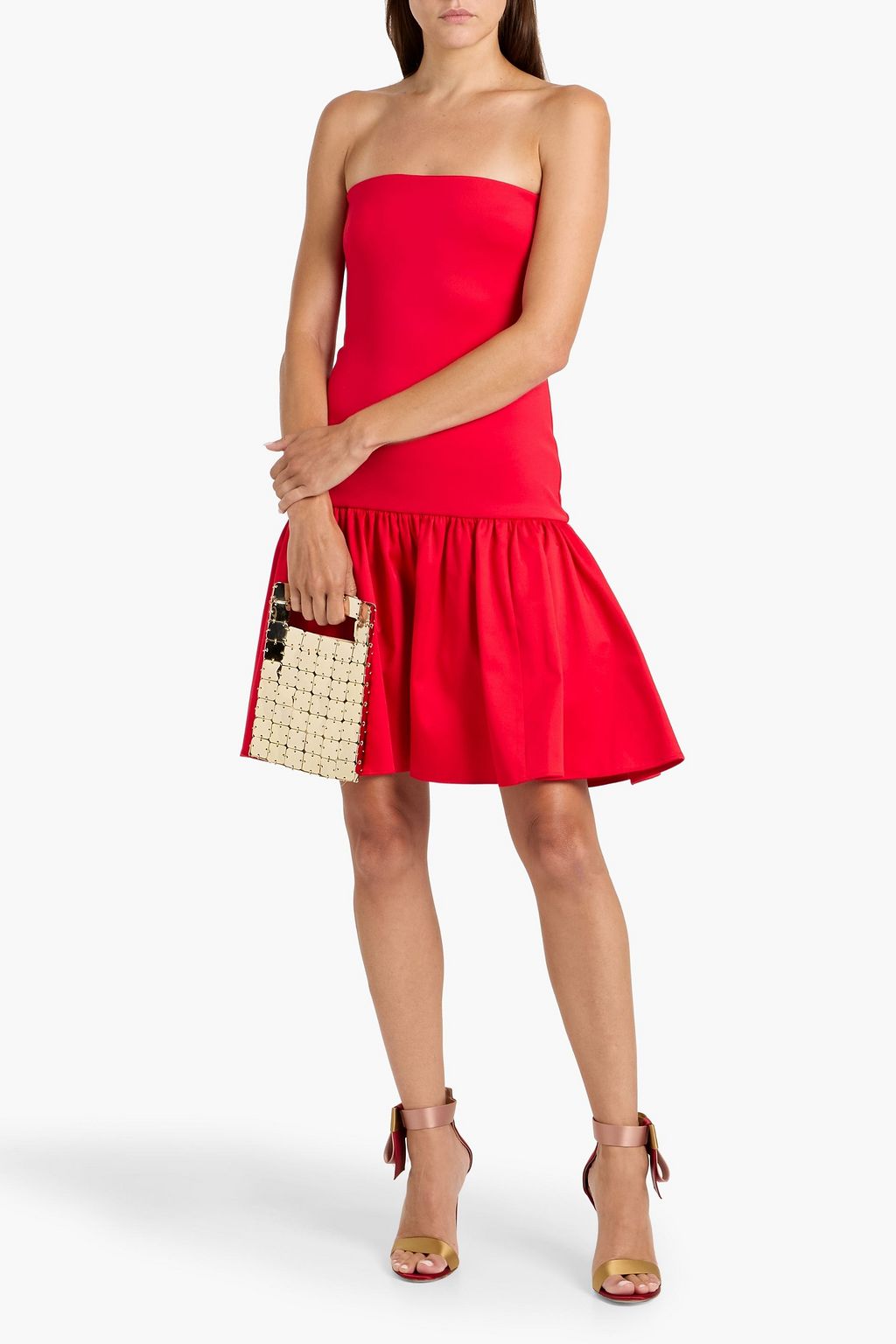 ALICE + OLIVIA Oriana strapless cotton-blend mini dress