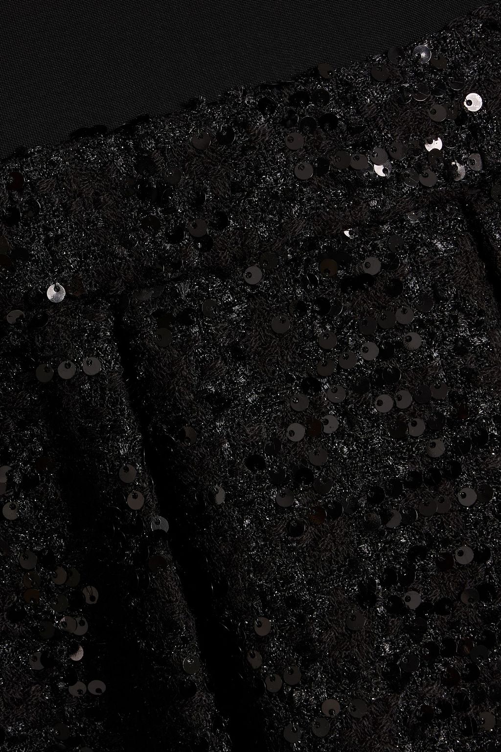 ALICE + OLIVIA Chara sequin-embellished tweed and jersey mini dress