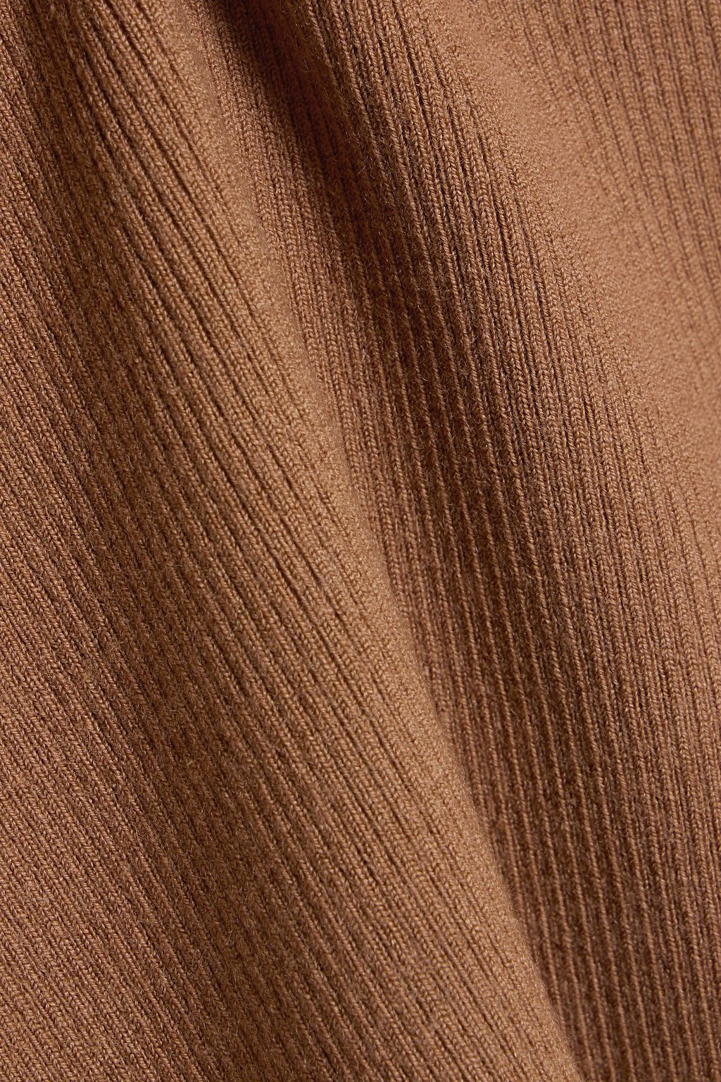 ALICE + OLIVIA Ciara ribbed wool-blend top