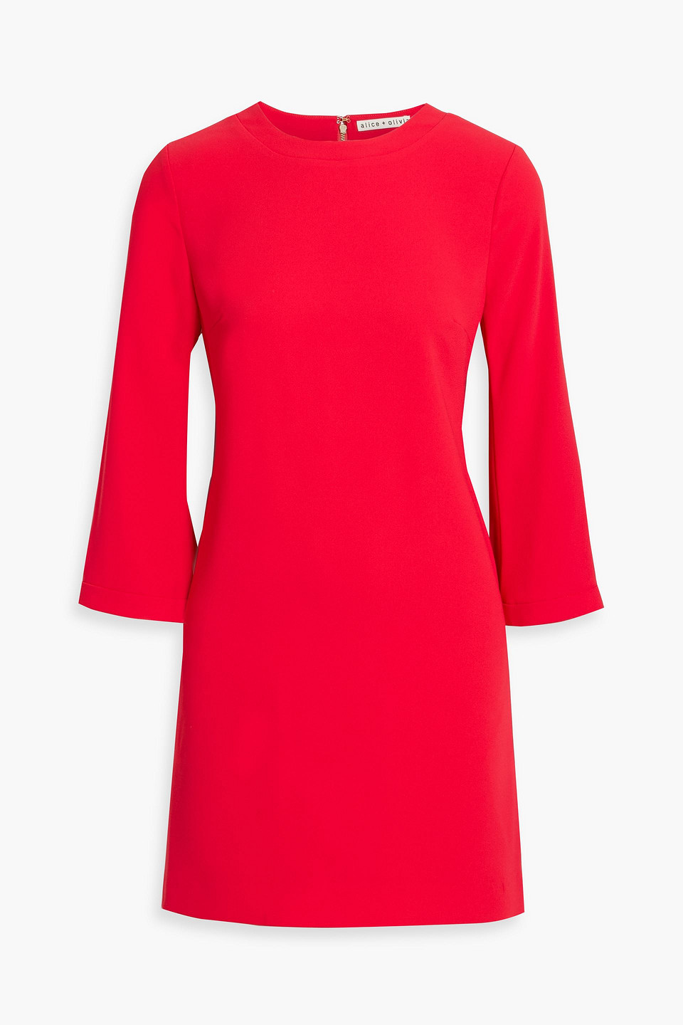 Alice And Olivia Eleonora Flare Sleeve Slim Mini Dress In Red