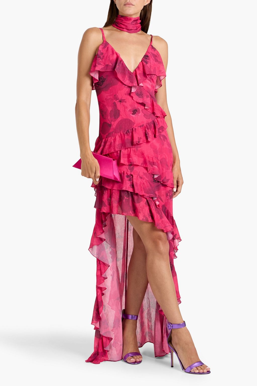 alice and olivia pink floral dress Alice + Olivia Henrietta Maxi Dress, Size 0