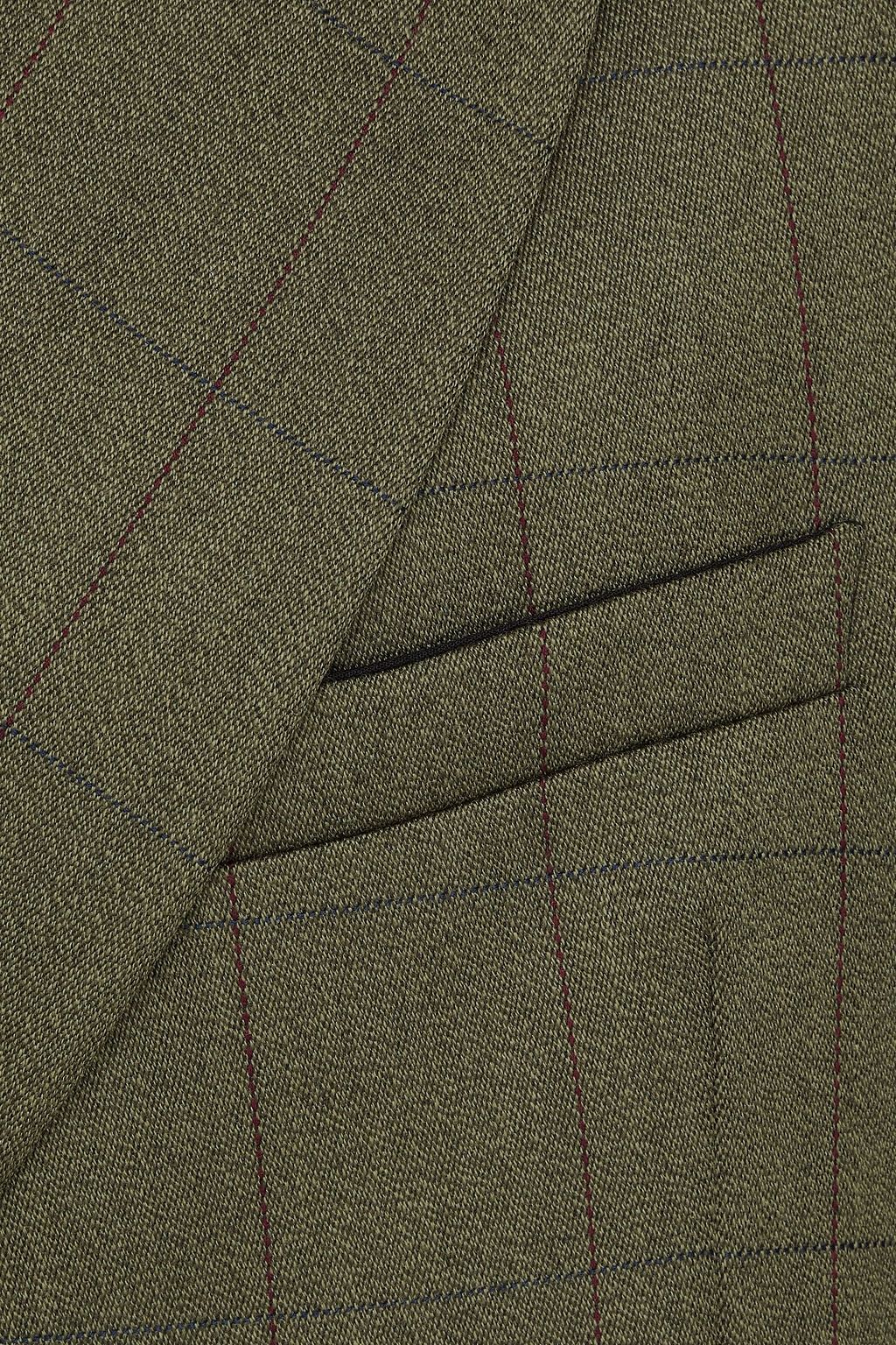 VICTORIA BECKHAM Checked wool-twill blazer