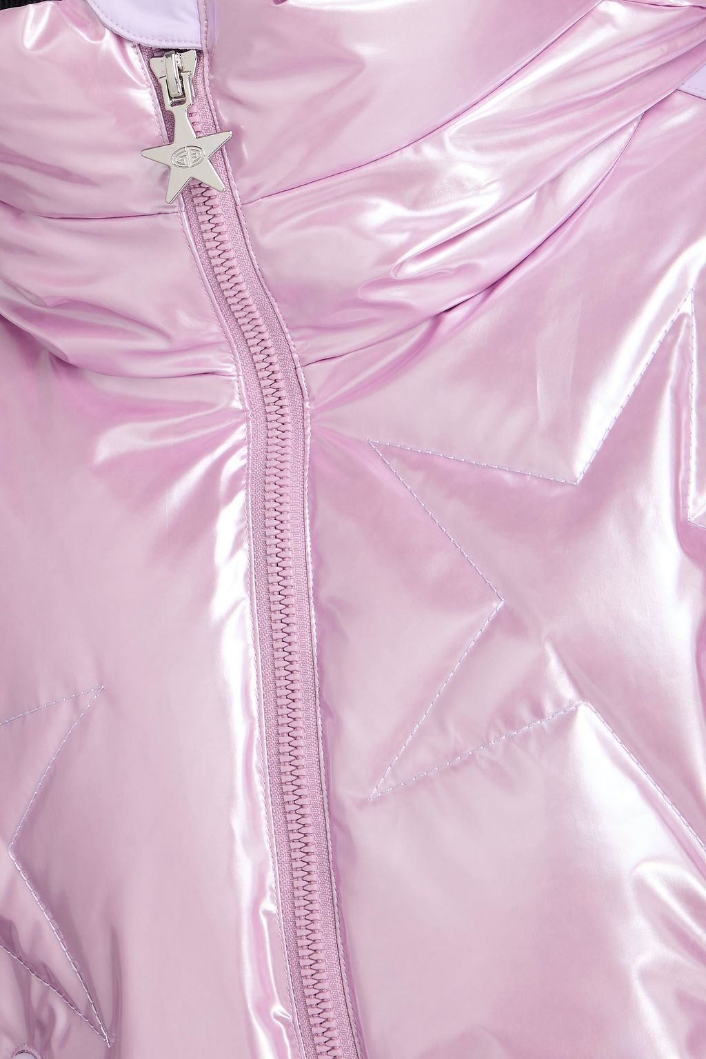 GOLDBERGH Glamstar quilted metallic hooded down ski jacket