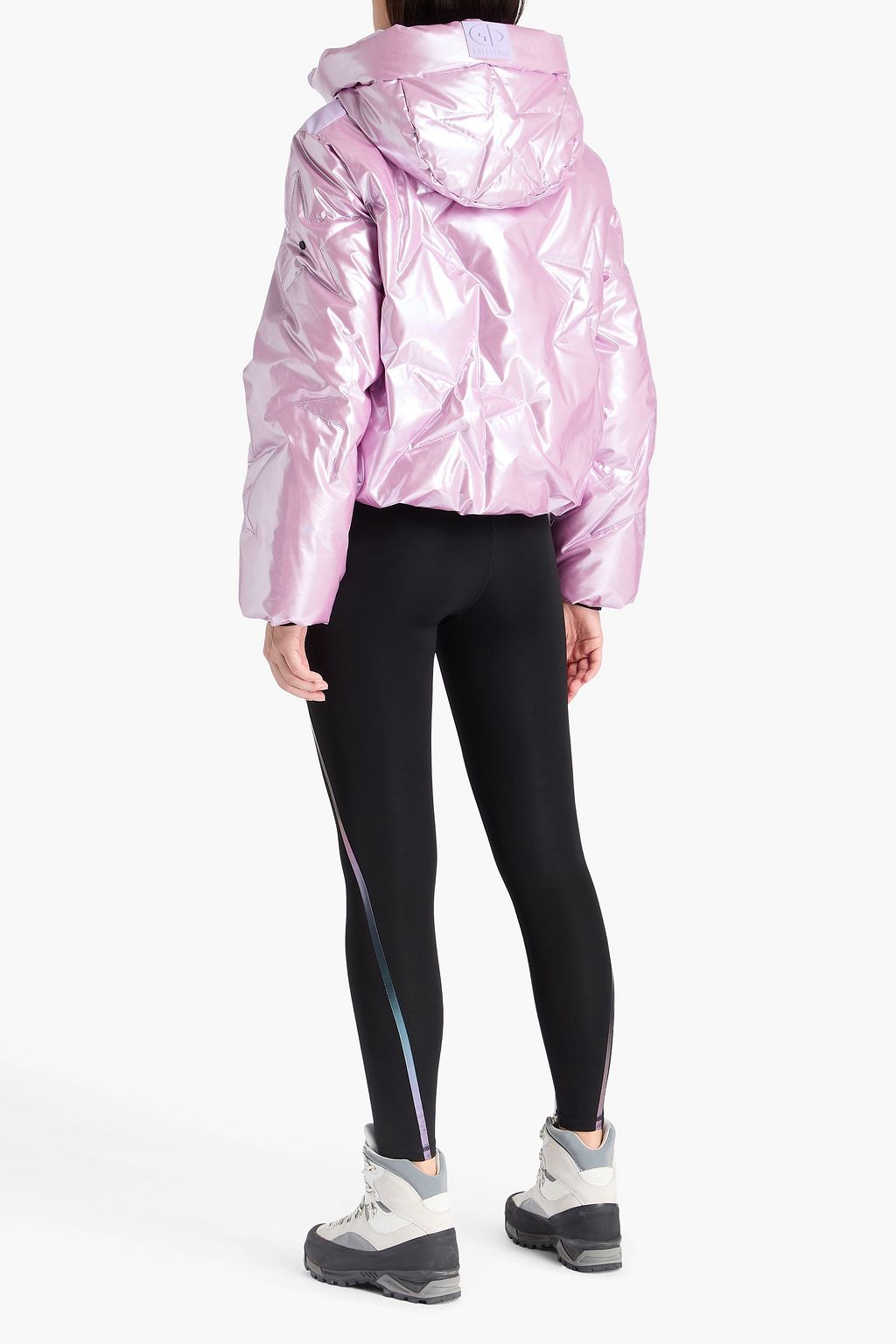 GOLDBERGH Glamstar quilted metallic hooded down ski jacket
