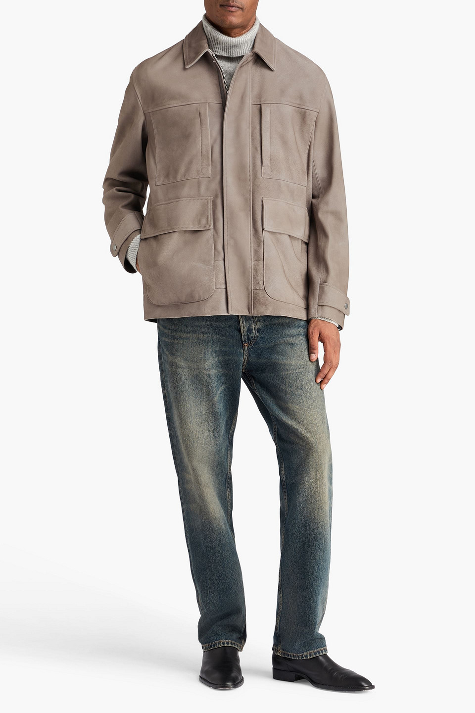  Rag & Bone - Pace Suede Jacket - Neutral - M 