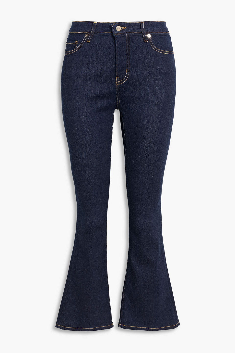 frame - le crop mini boot high-rise bootcut jeans - blue - 24