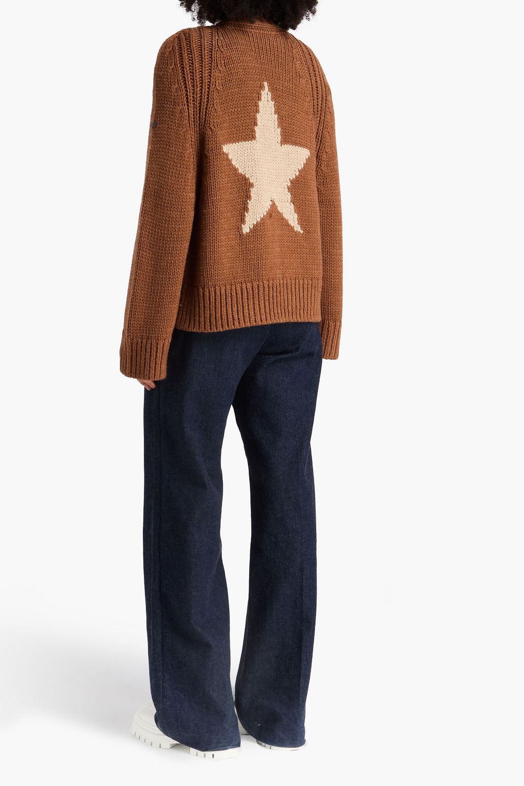 GOLDBERGH Jolie intarsia wool-blend cardigan