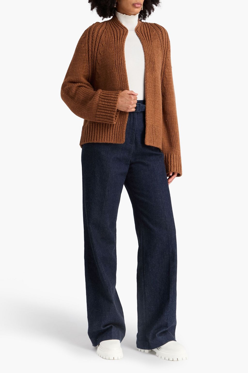 GOLDBERGH Jolie intarsia wool-blend cardigan