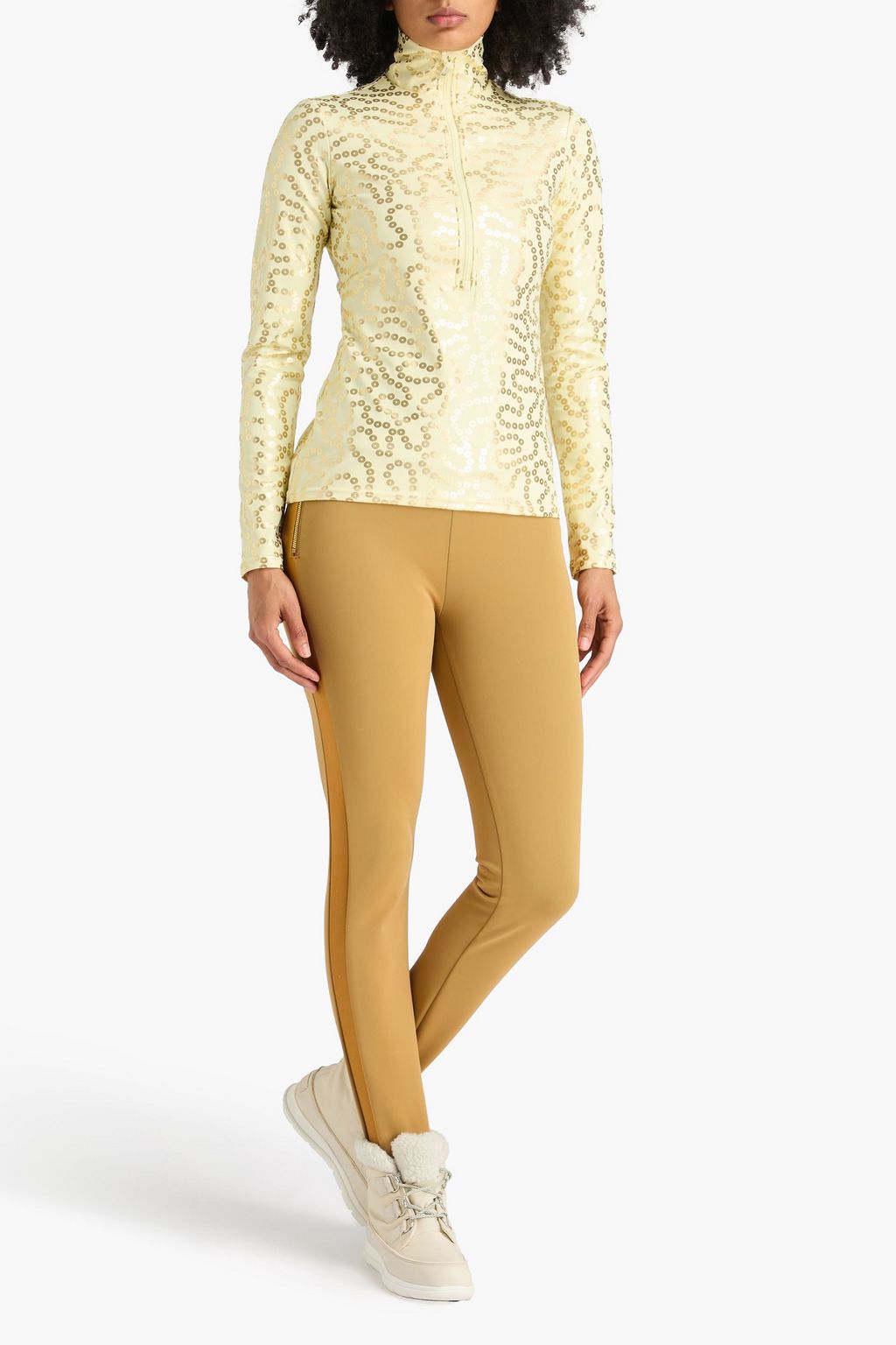 GOLDBERGH Thrill metallic printed tech-jersey base layer